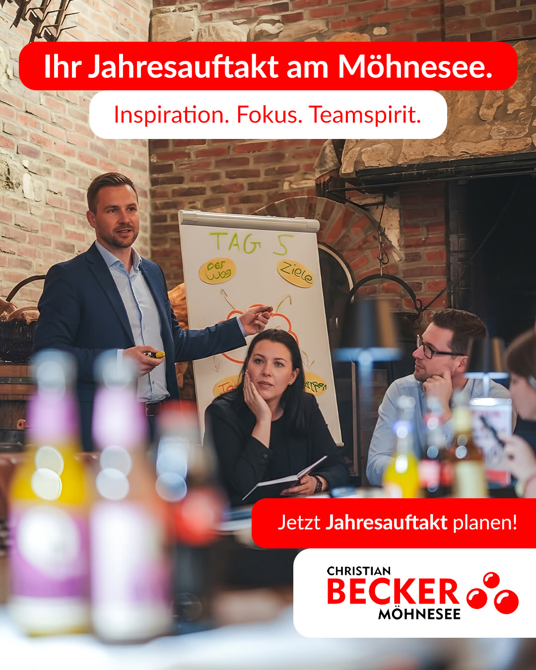 Kampagnen-Creative „Jahresauftakt am Möhnesee“ für Christian Becker
