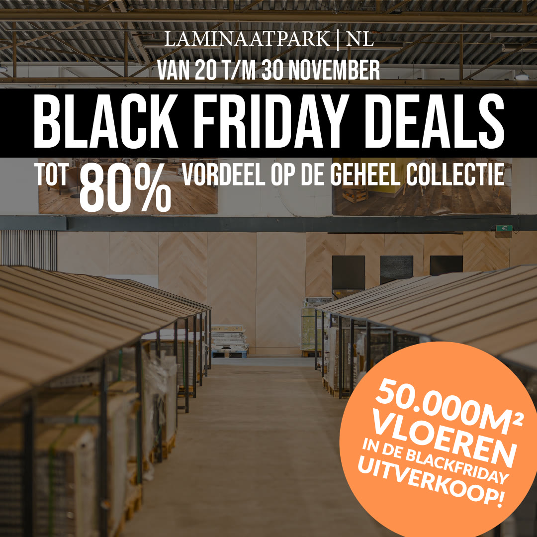 Black-Friday-Kampagne „tot 80%“ für Laminaat Park NL