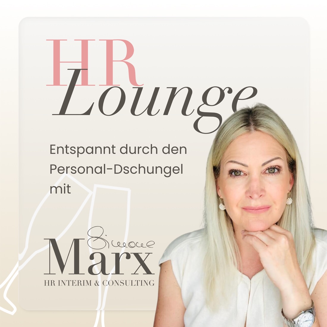 Podcast-Cover „HR Lounge“ von Simone Marx